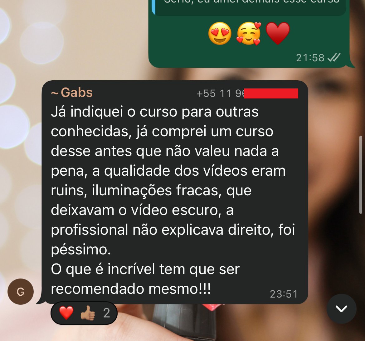 Feedback aluna Gabs