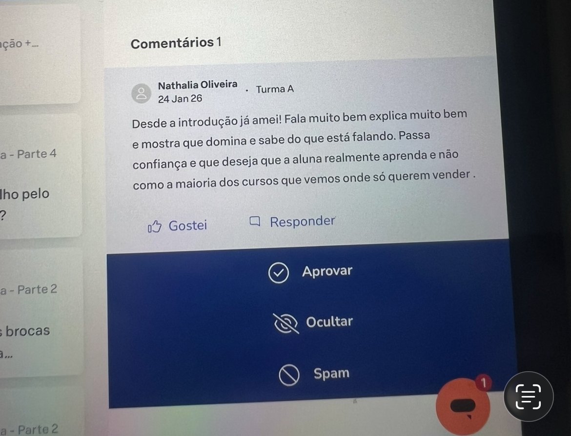 Feedback aluna Nathalia